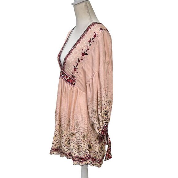 Agua Bendita NWT Alex Kezia Hand Made Mini Dress Pink Size Small - Picture 2 of 13